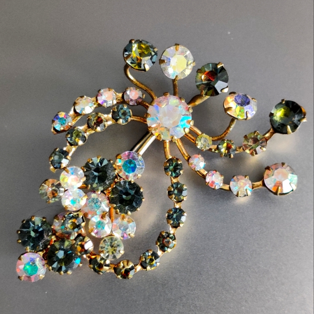 Vintage Austrian Crystals Brooch